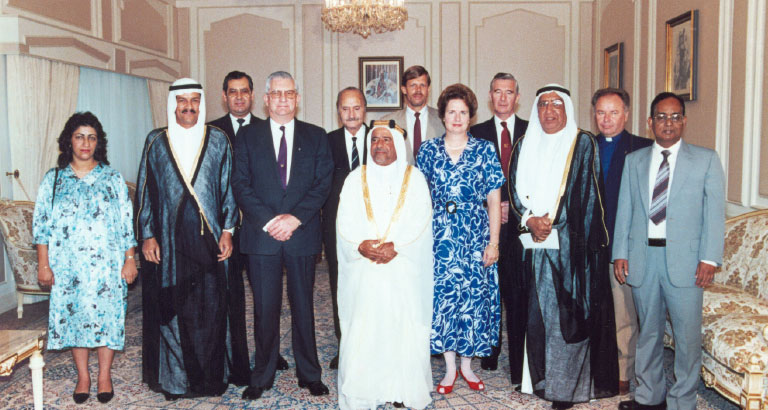 1988. The then ruler of Bahrain, the late Amir Shaikh Isa bin Salman Al Khalifa