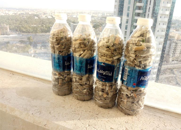 cigarette butts are thrown away every day in Bahrain