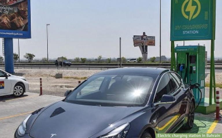 Electric charging station in Bahrain