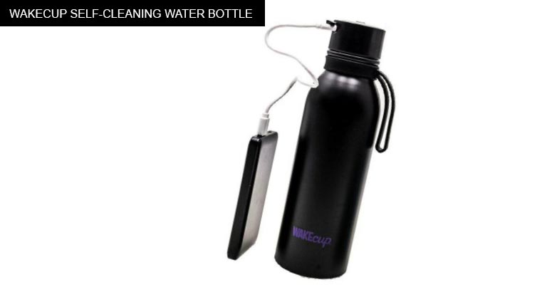 WAKEcup self-cleaning water bottle 