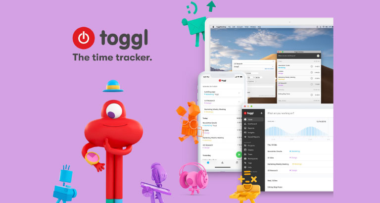 toggle mobile app, the time tracker