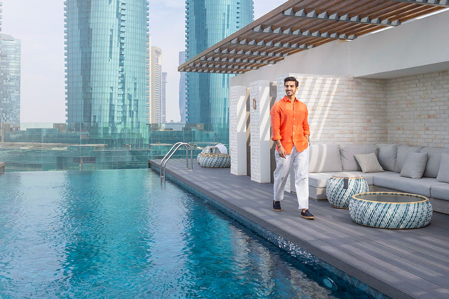 Indoor pool at Charthouse Hotel Bahrain Bay
