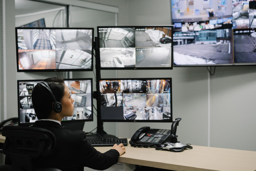 CCTV cameras monitoring a Bahrain apartment building