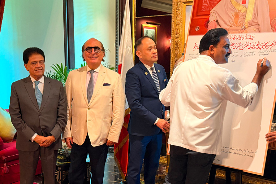 The Ritz-Carlton Bahrain team at Pledge of Loyalty ceremony