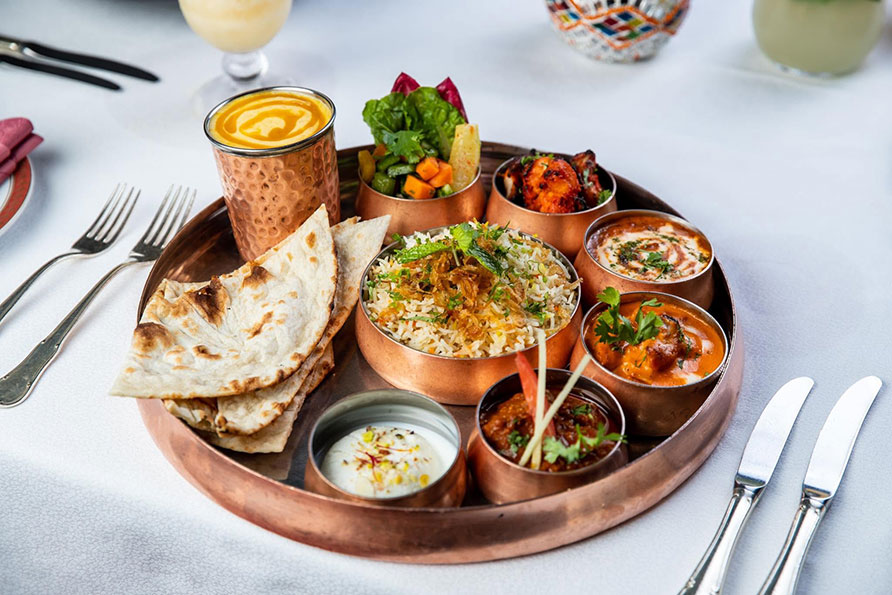 Indian thali at Nirvana in The Ritz-Carlton Bahrain