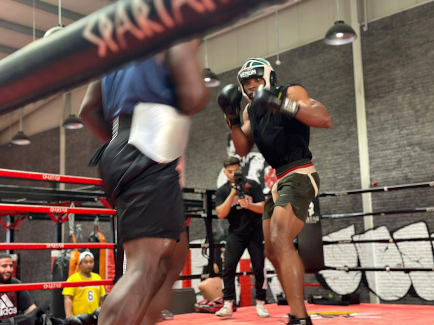 Okafor Israel training young boxers in Bahrain