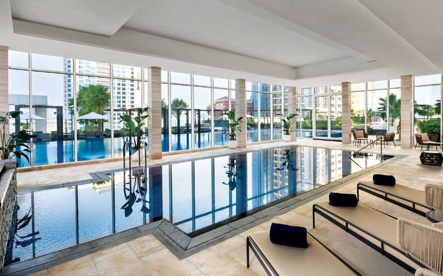 Outdoor pool at Hilton Bahrain City Centre