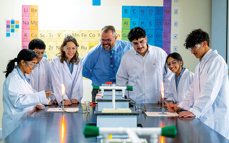 BSB students studying in a modern classroom