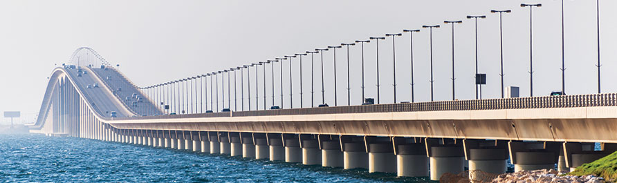 King Fahd Causeway linking Bahrain and Saudi Arabia