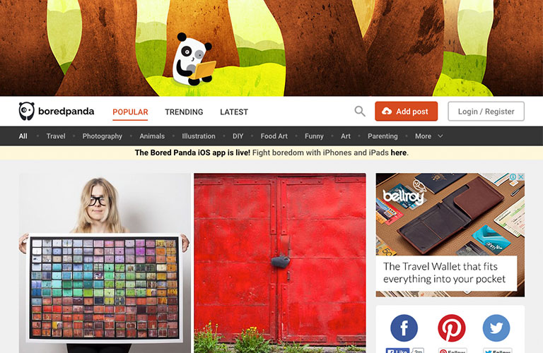 Bored Panda interesting content website
