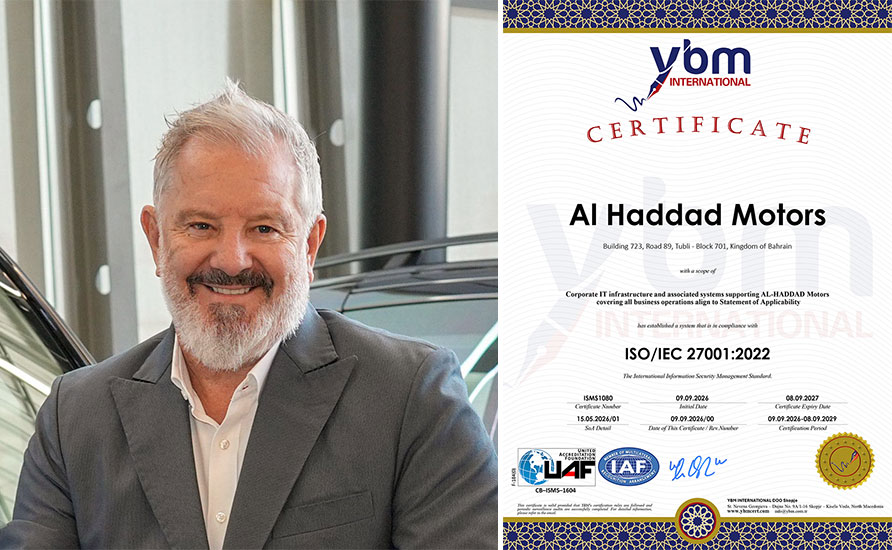 ISO 27001:2022 certification Al Haddad Motors