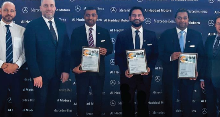 Tamim Anwar, Nabil Nizamudeen and Melville De Souza – the recipients of the Mercedes-Benz Certified Sales status.
