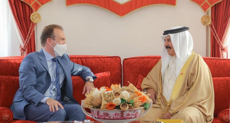 Reverend Johnnie Moore Received by His Majesty King Hamad 