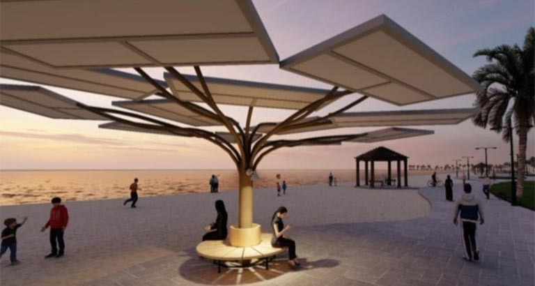 Bahrain Launches its First Solar Covered Walkway 