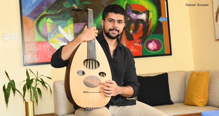 oud to player Nasser Busaad 