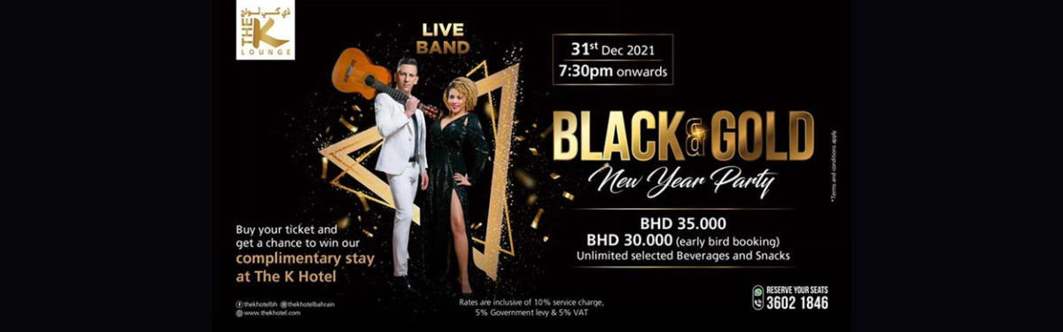 New Year Party black and gold at k lounge